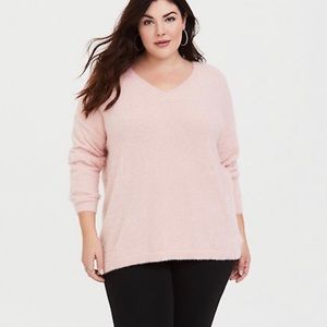 Torrid Blush Pink Fuzzy Sweater